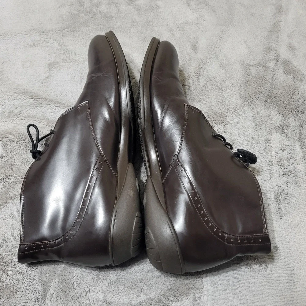 Certo Dress Shoes Mens EU 46 12.5 Brown Leather Derby Lace Up Ankle Chukka Boots
